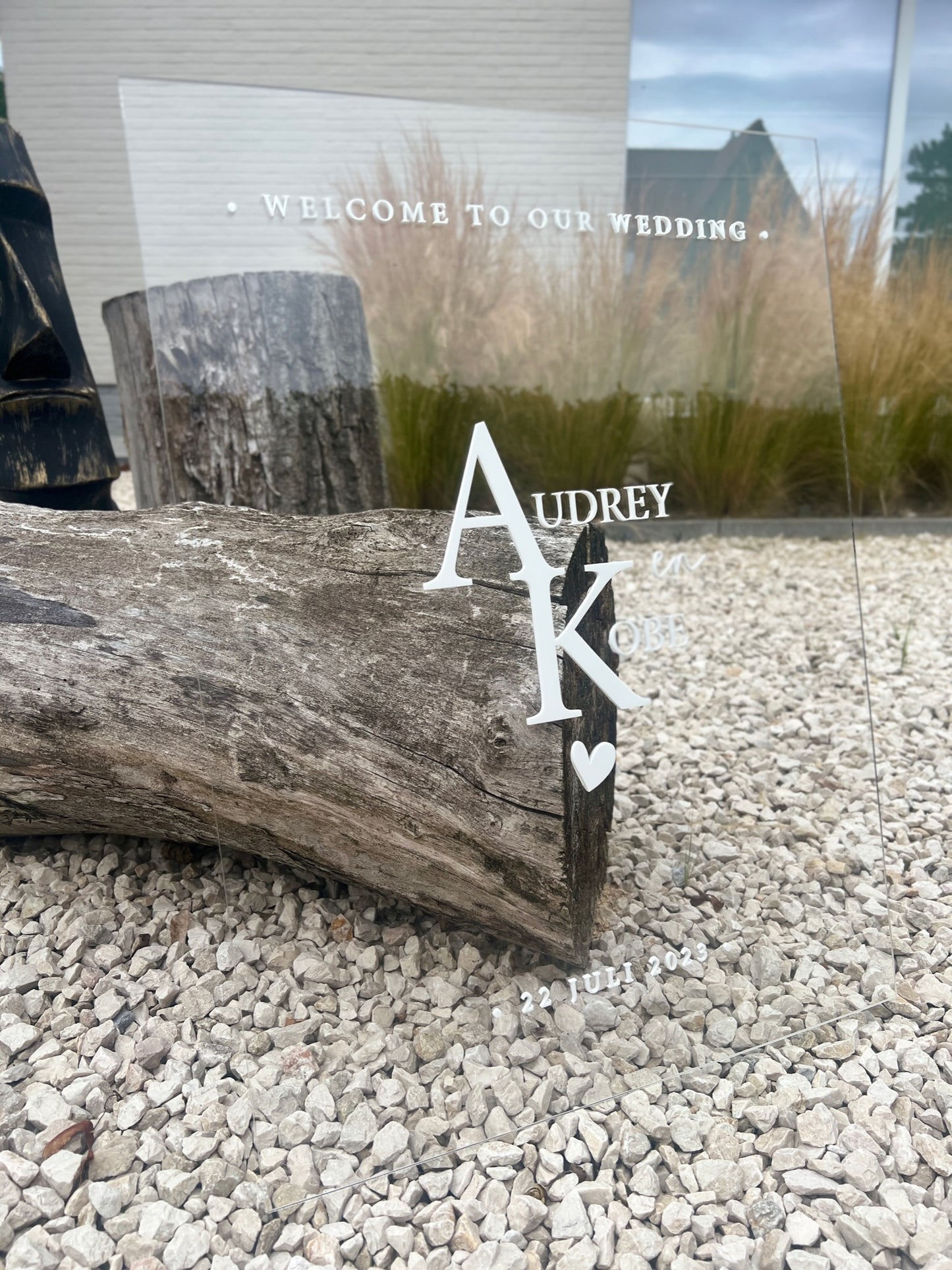 Plexiglas welkomstbord 60x45cm (groot)