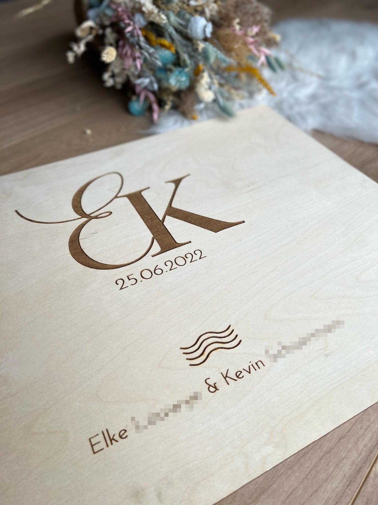 Houten welkomstbord 60x45cm (groot)