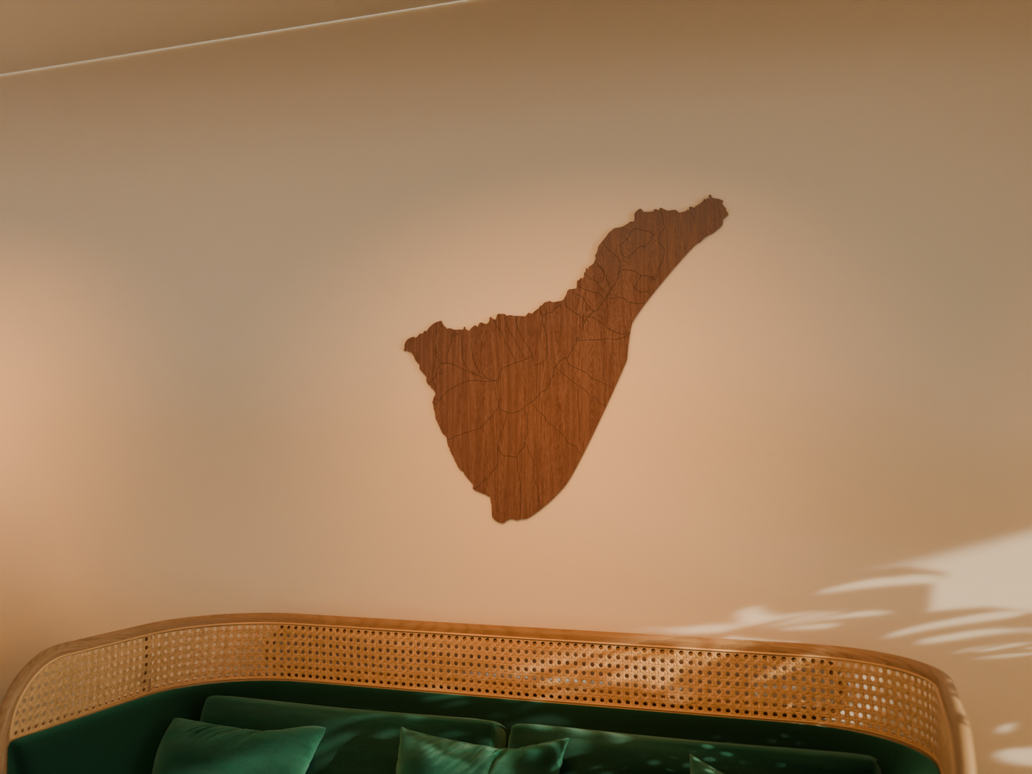Houten landkaart - Tenerife