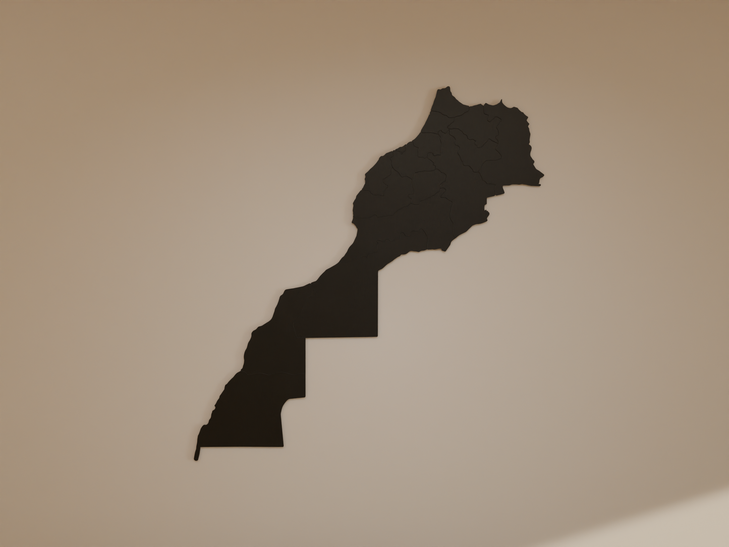 Houten landkaart - Marokko