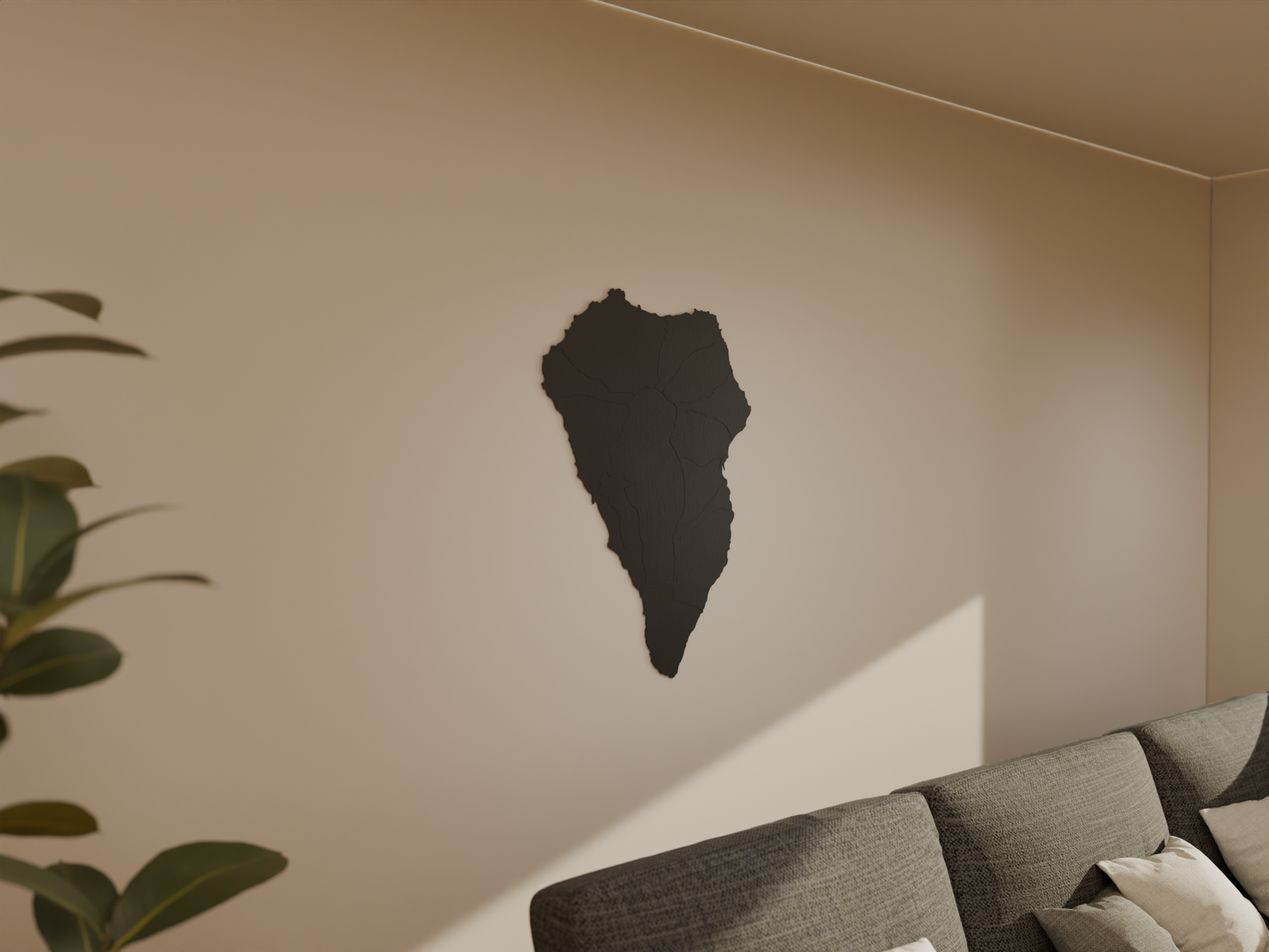 Houten landkaart - La Palma