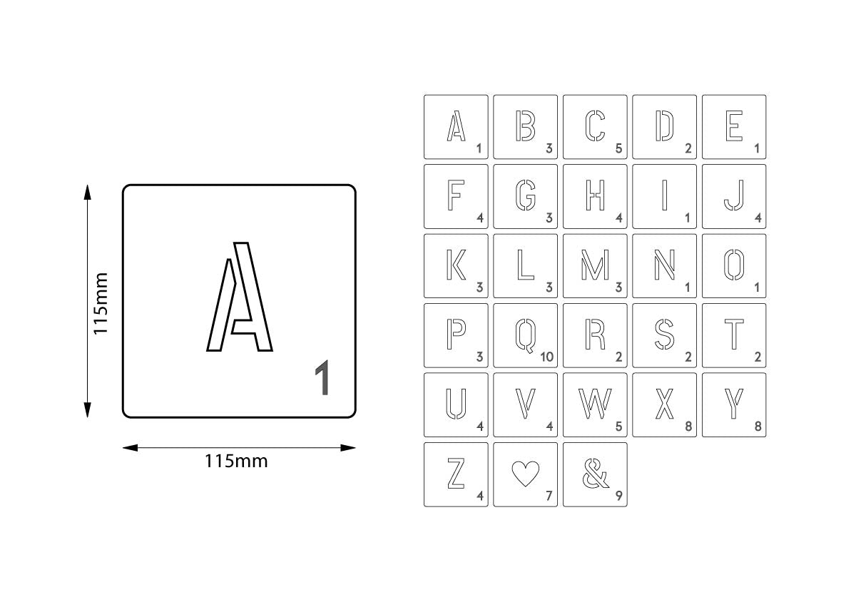 Houten wanddecoratie - Letter tegels - Wordfeud - Woordfeud