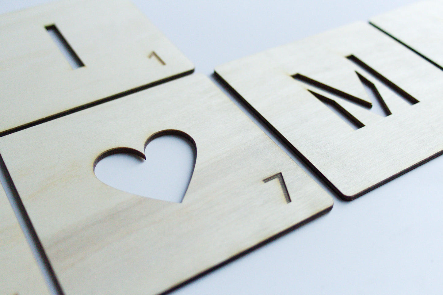 Houten wanddecoratie - Letter tegels - Wordfeud - Woordfeud