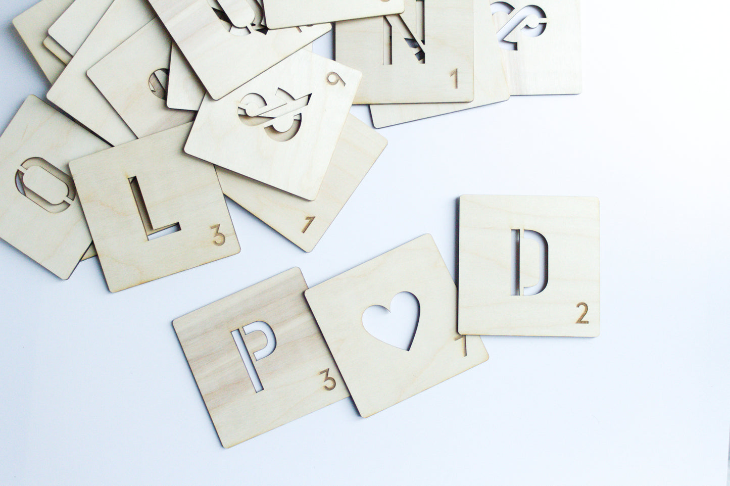 Houten wanddecoratie - Letter tegels - Wordfeud - Woordfeud
