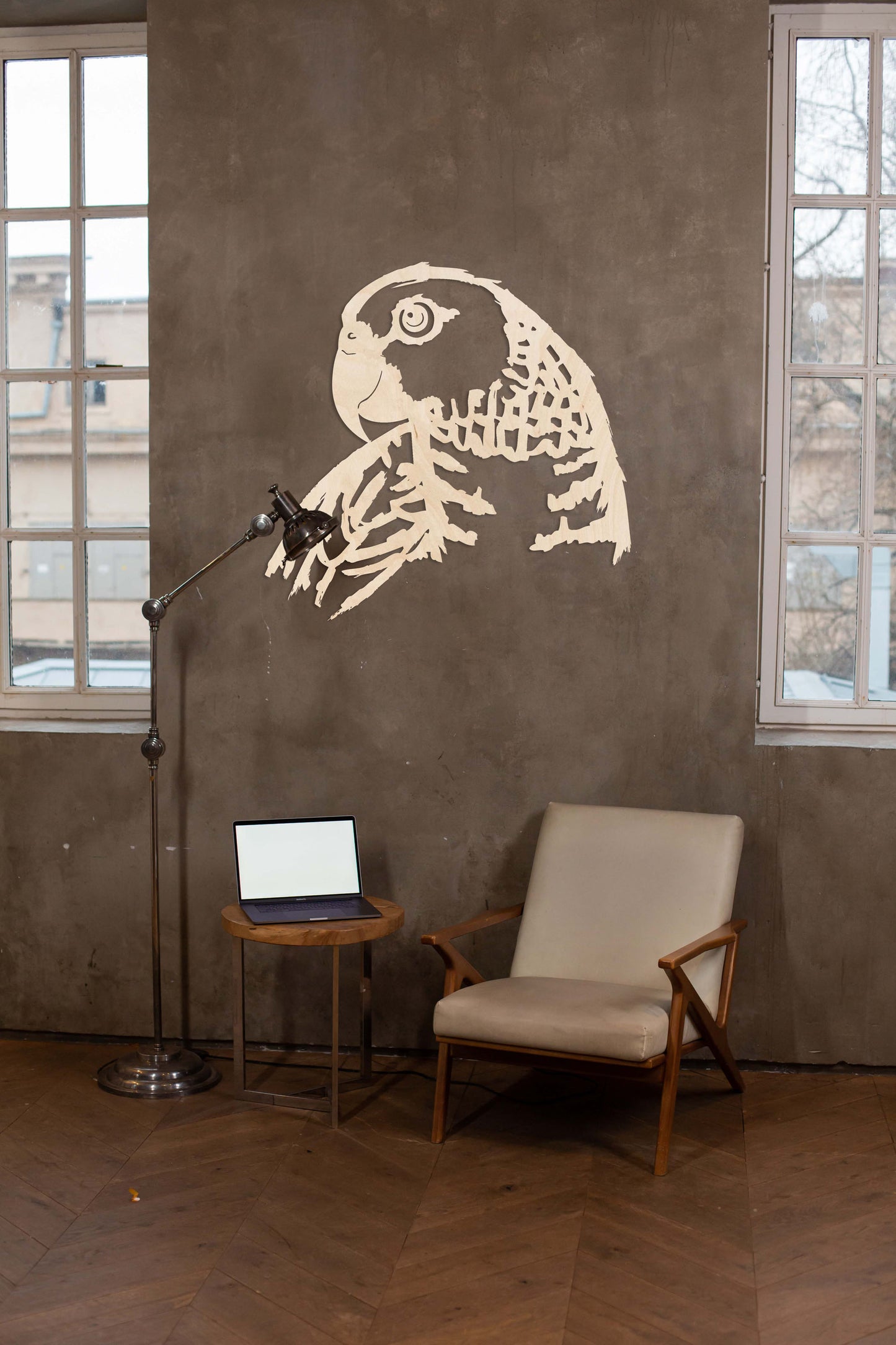 HOUTEN WANDDECORATIE / WOODEN WALL DECORATION - MUURDECORATIE / WALL ART - PAPEGAAI / PARROT - ZWART / BLACK - VOGELS / BIRDS - DESIGN WANDFIGUUR - TRENDY & HIP WOONKAMER  deco muurdeco houtenmuurdecoratie decoration decoratie eyecatcher uniek decorationinterieur hout shoplokaal huisdecoratie parrots pet huisdieren animals  parrotdecor interieur interior style wooninspiratie