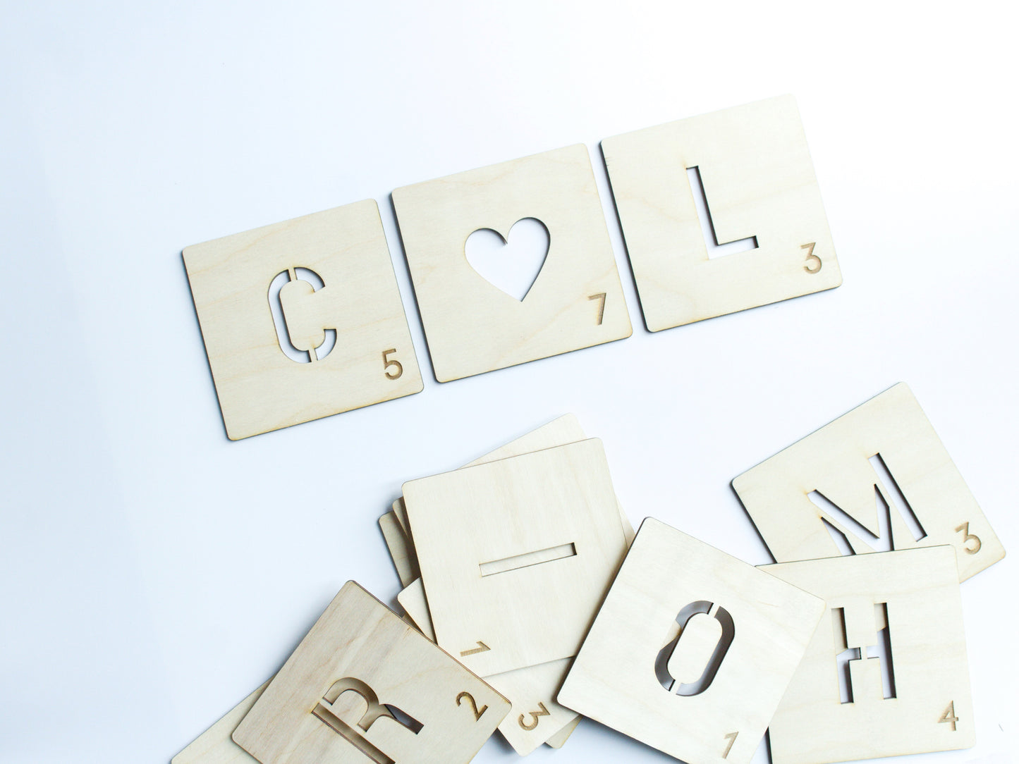 Houten wanddecoratie - Letter tegels - Wordfeud - Woordfeud