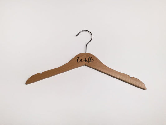 Kinder kledinghanger met gravure