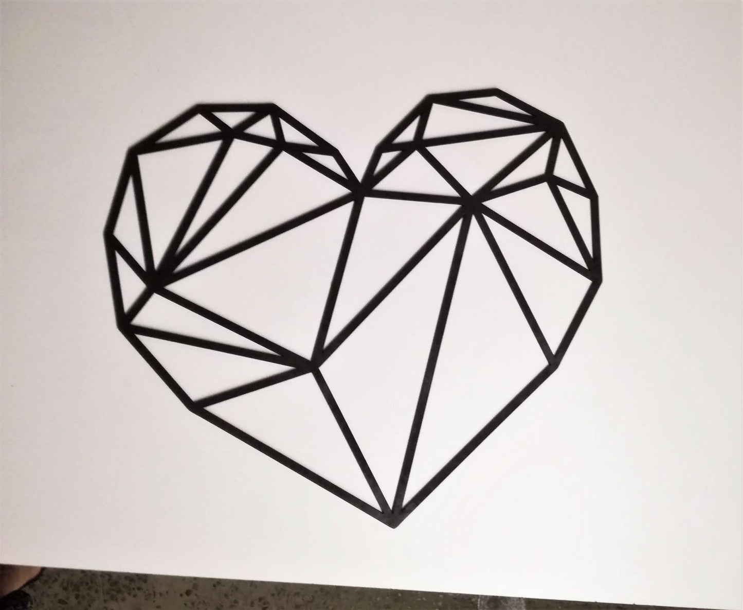 Houten wanddecoratie - Geometrisch Hart