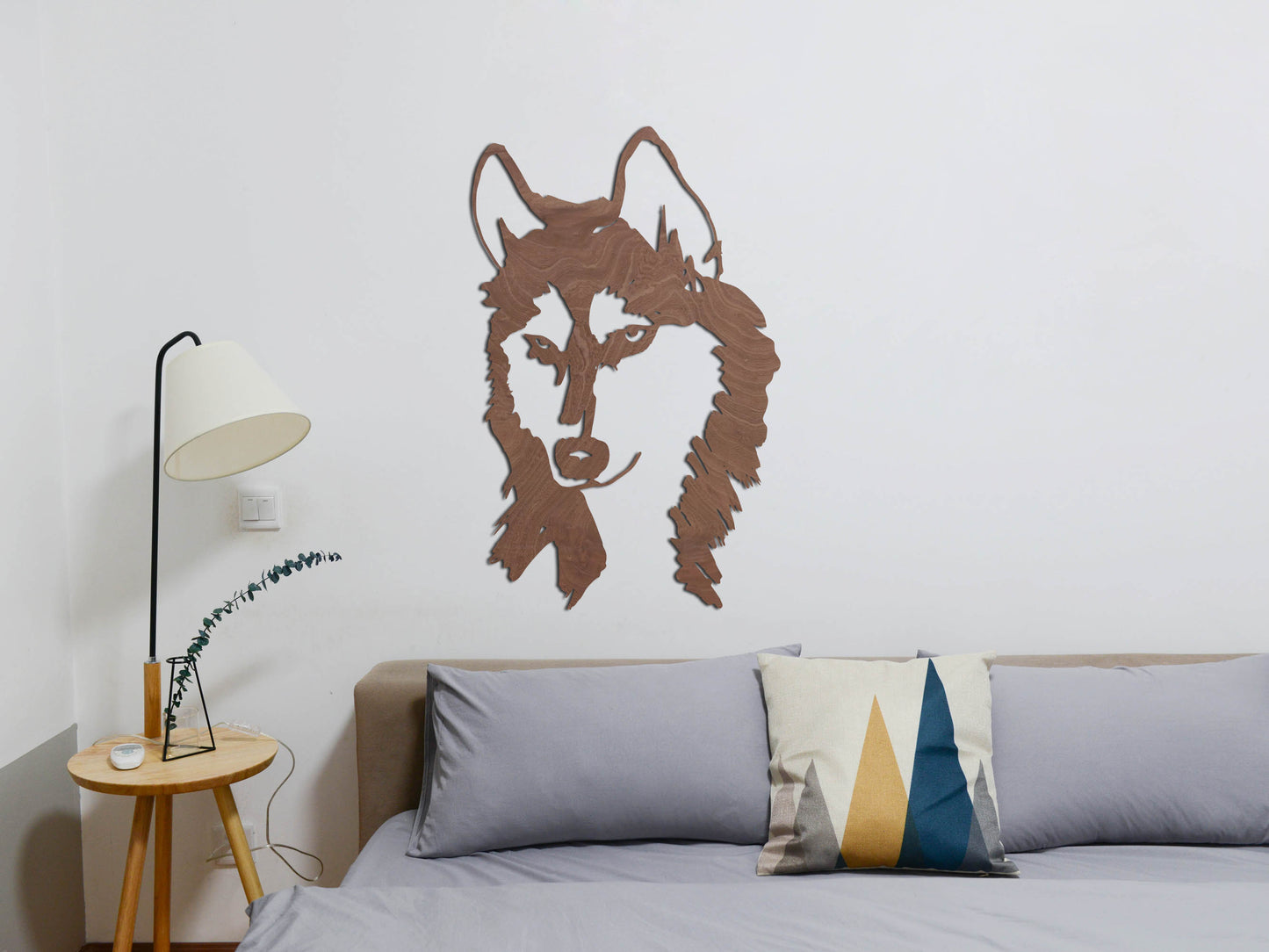 Houten wanddecoratie - Husky