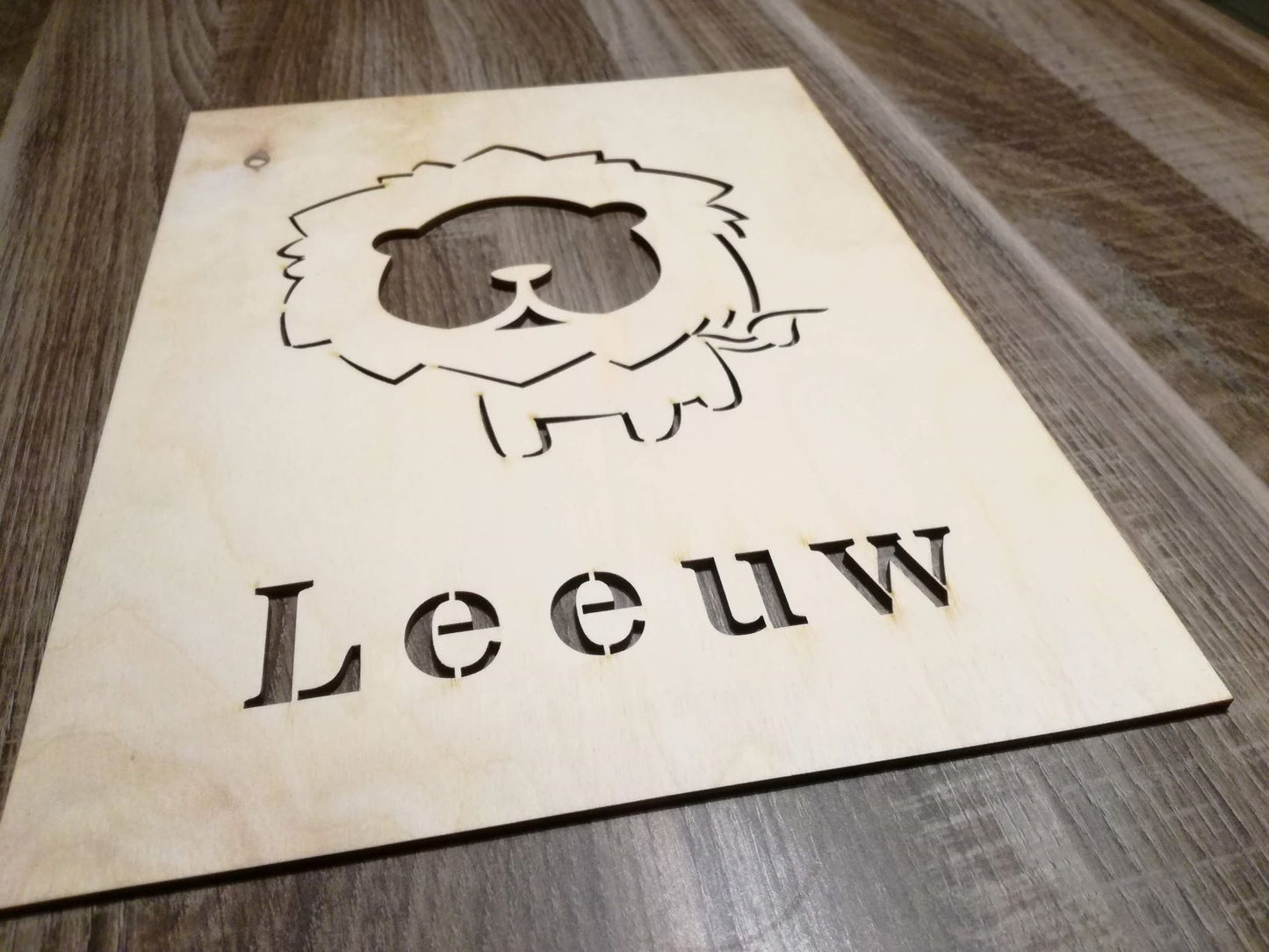 Houten poster - Leeuw