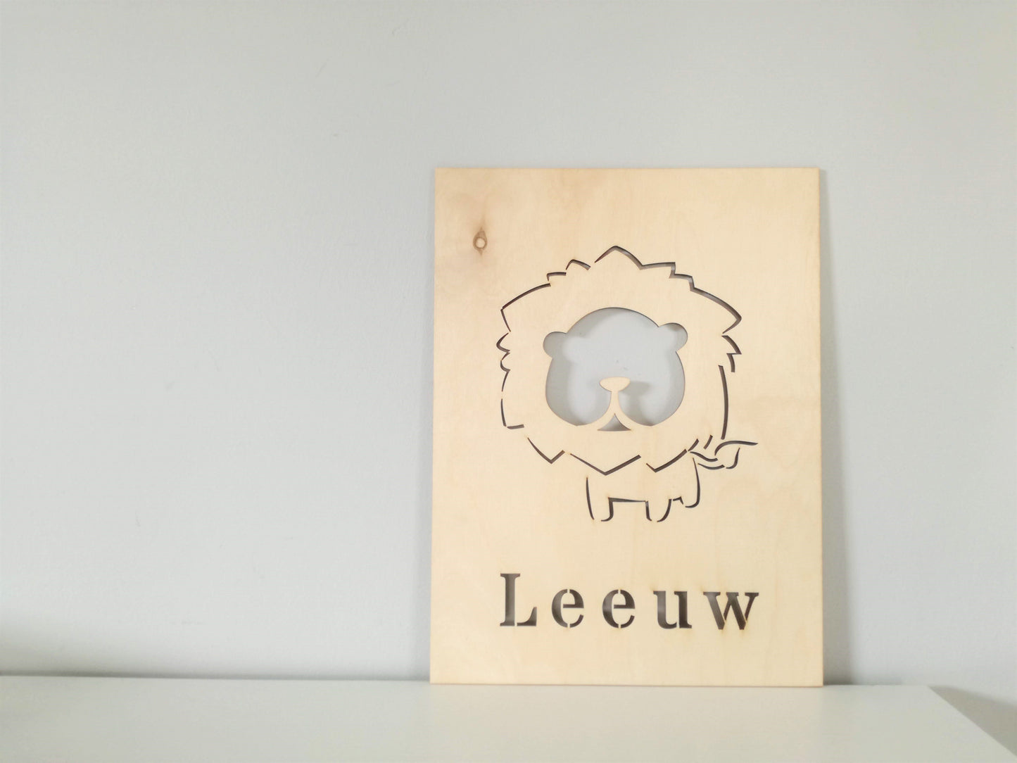 Houten poster - Leeuw