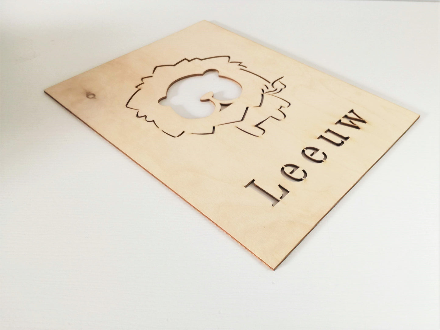 Houten poster - Leeuw