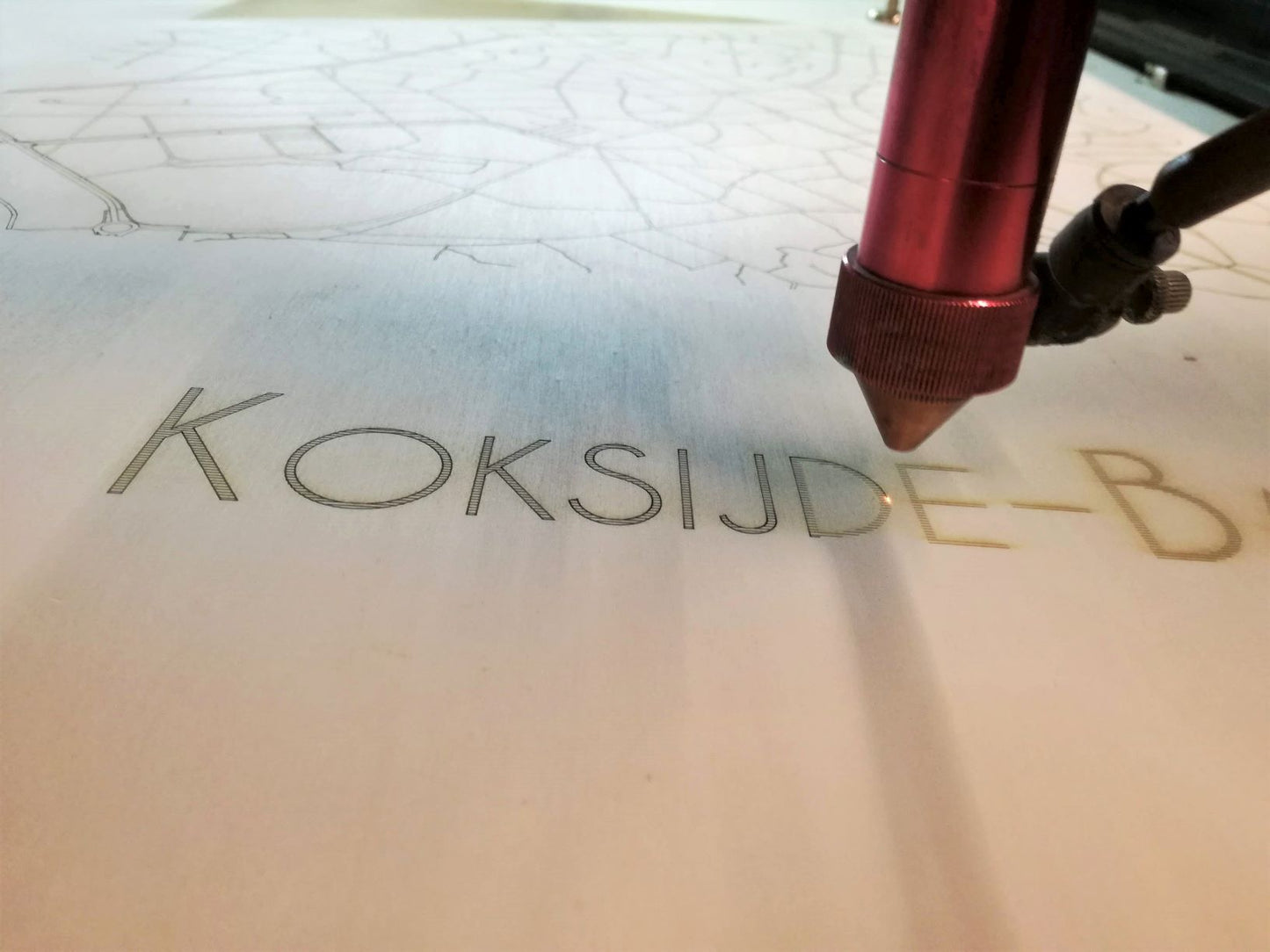Houten wanddecoratie - Houten stadkaart