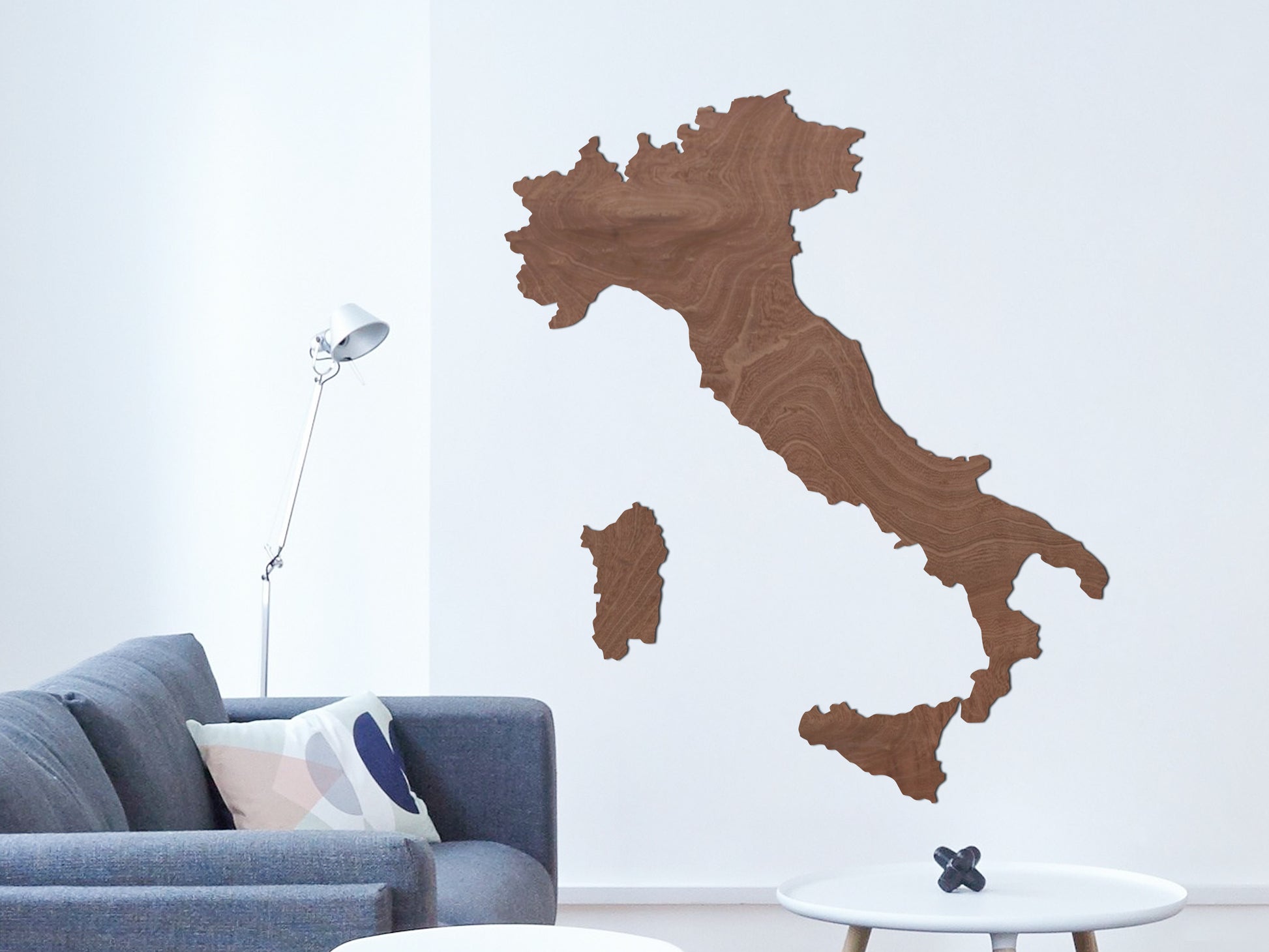 Wanddecoratie kaart van Italië