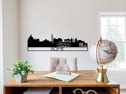 Houten Wanddecoratie - Skyline Rome