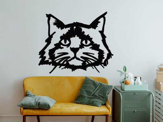 Houten wanddecoratie - Ragdoll / kat