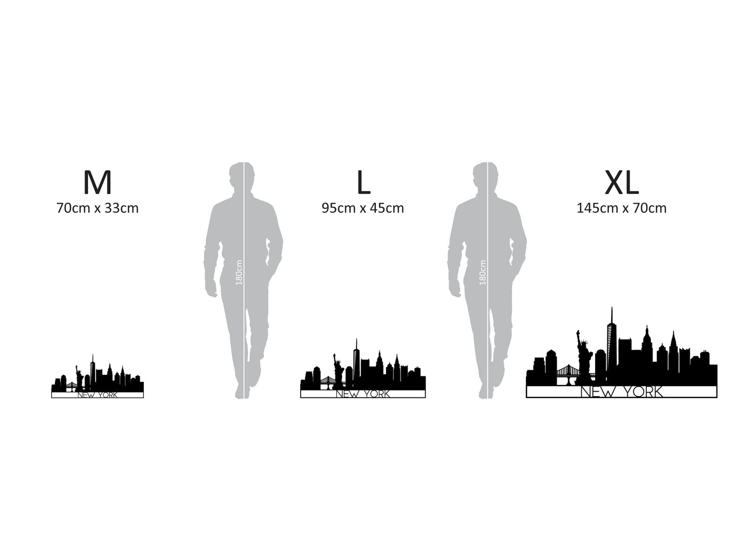 Houten Wanddecoratie - Skyline New York