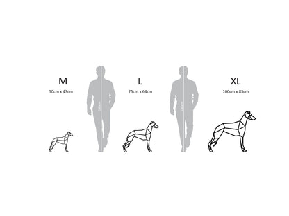 Houten wanddecoratie - Geometrische hond Greyhound
