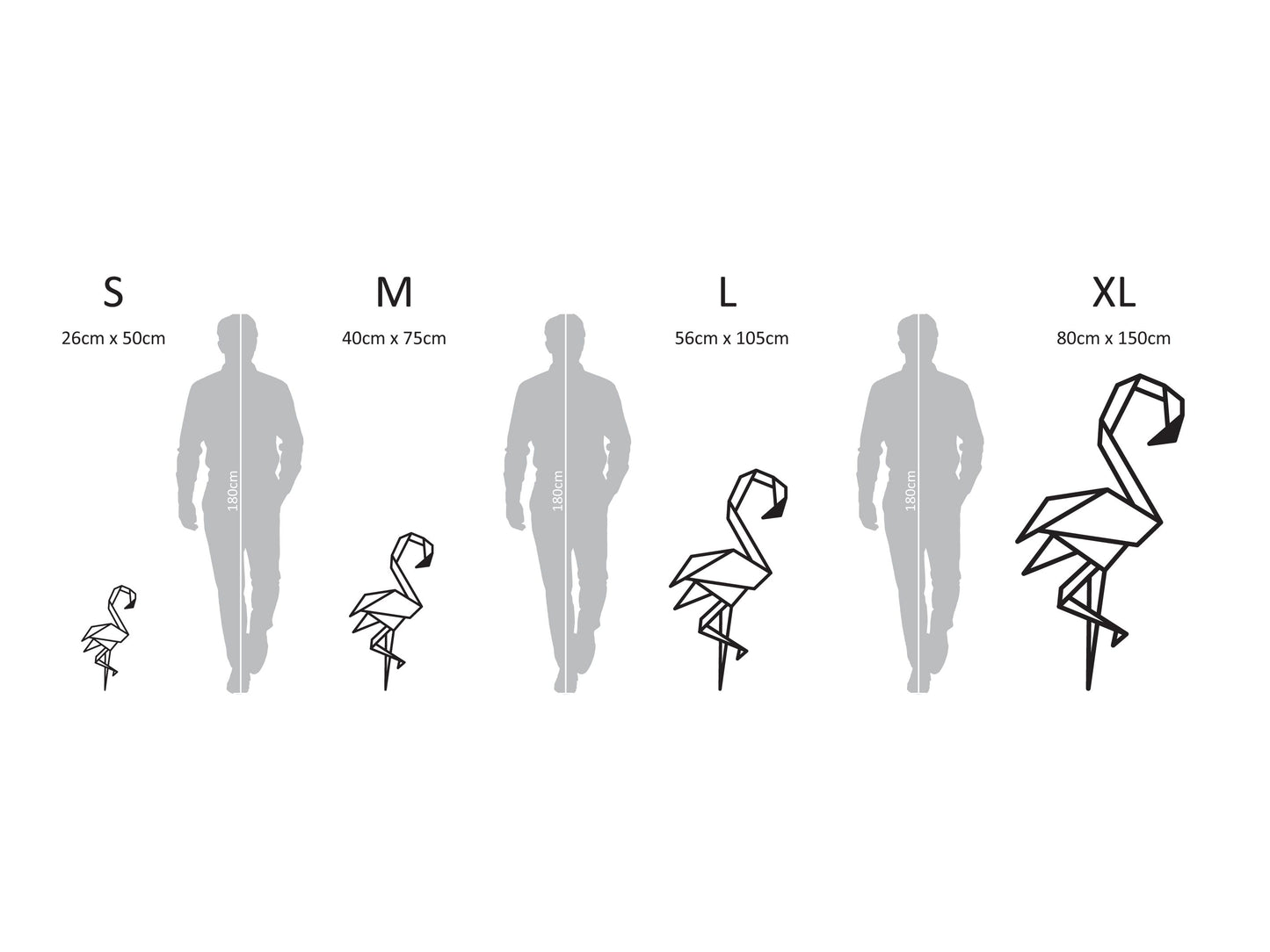 Houten wanddecoratie - Geometrische Flamingo
