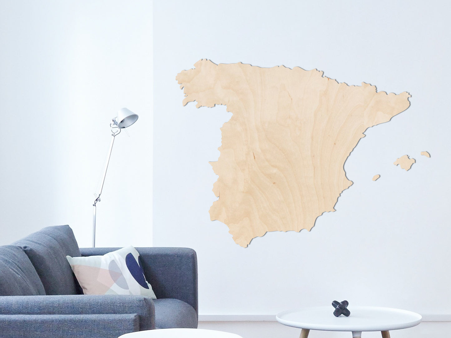 Houten landkaart - Spanje