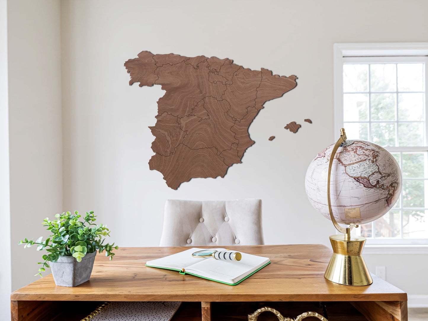 Houten landkaart - Spanje