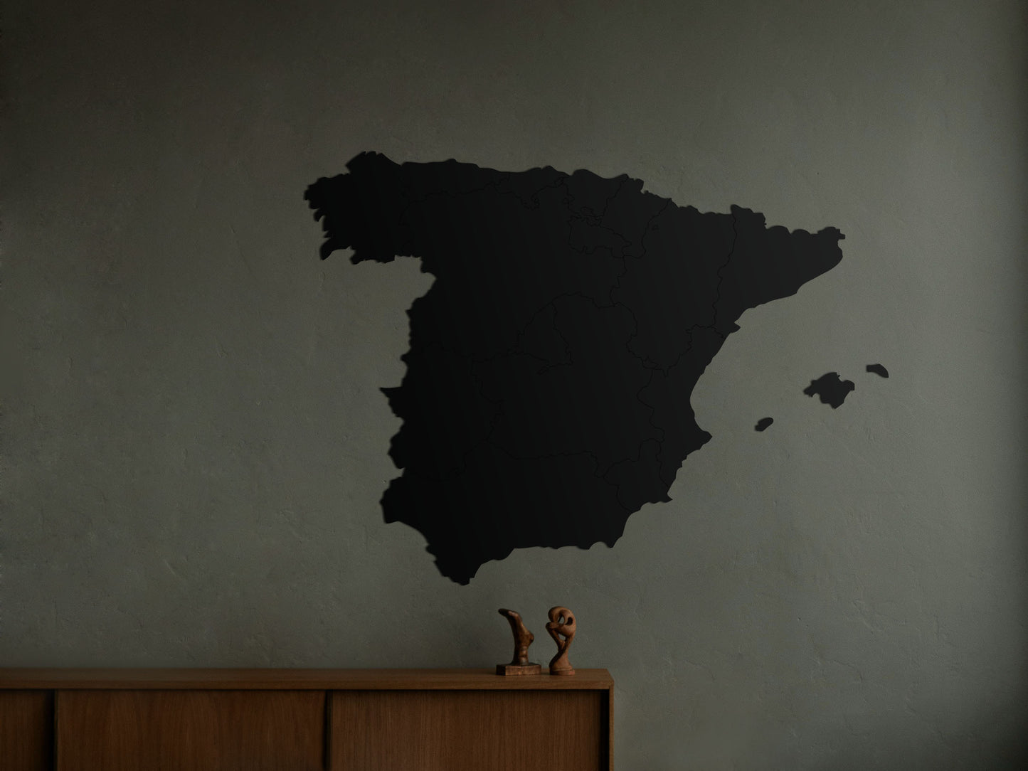 Houten landkaart - Spanje