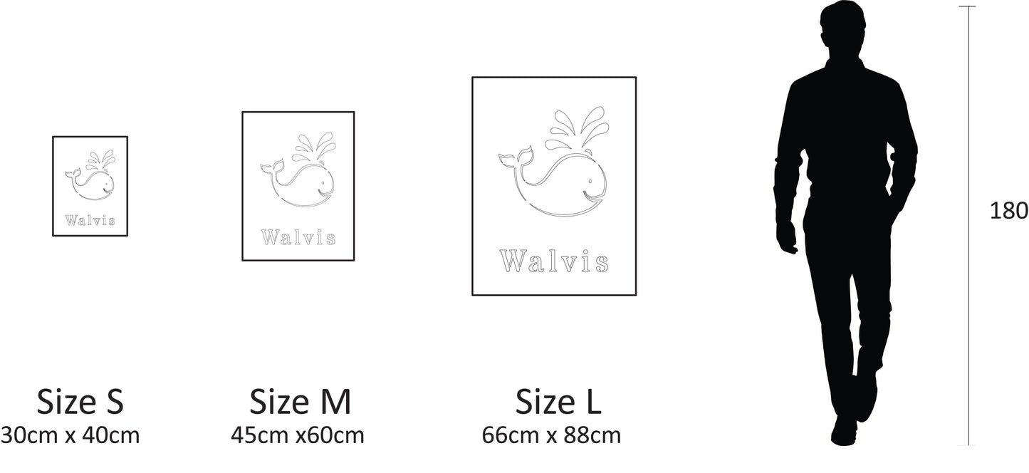 Houten poster - Walvis