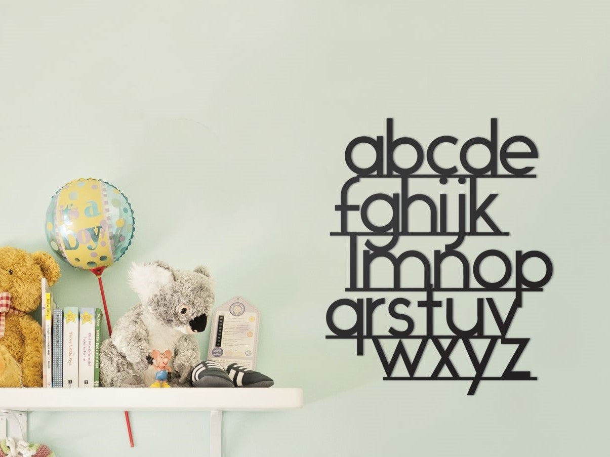 HOUTEN WANDDECORATIE / WOODEN WALL DECORATION - MUURDECORATIE VOOR KINDERKAMER / WALL ART FOR KIDS ROOM ALFABET / ALPHABET LICHT HOUT / NATURAL WOOD - WANDFIGUUR BABYKAMER ABC school leren study letters letter learning lesson children kidsroom  Babyroom babyroomdecor homedecor Walldecoration walldecorationideas wallartkids kidsroominspiration kidsroomdesign kidswallart op muur modern unique Wanddecoratie