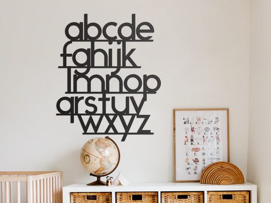 HOUTEN WANDDECORATIE / WOODEN WALL DECORATION - MUURDECORATIE VOOR KINDERKAMER / WALL ART FOR KIDS ROOM ALFABET / ALPHABET LICHT HOUT / NATURAL WOOD - WANDFIGUUR BABYKAMER ABC school leren study letters letter learning lesson children kidsroom  Babyroom babyroomdecor homedecor Walldecoration walldecorationideas wallartkids kidsroominspiration kidsroomdesign kidswallart op muur modern unique Wanddecoratie