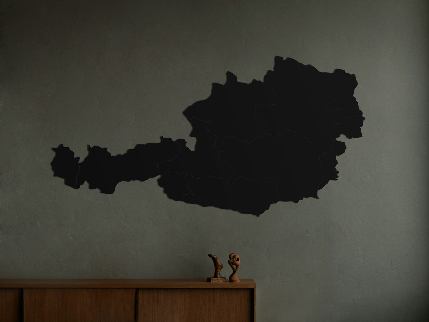 Houten landkaart - Oostenrijk