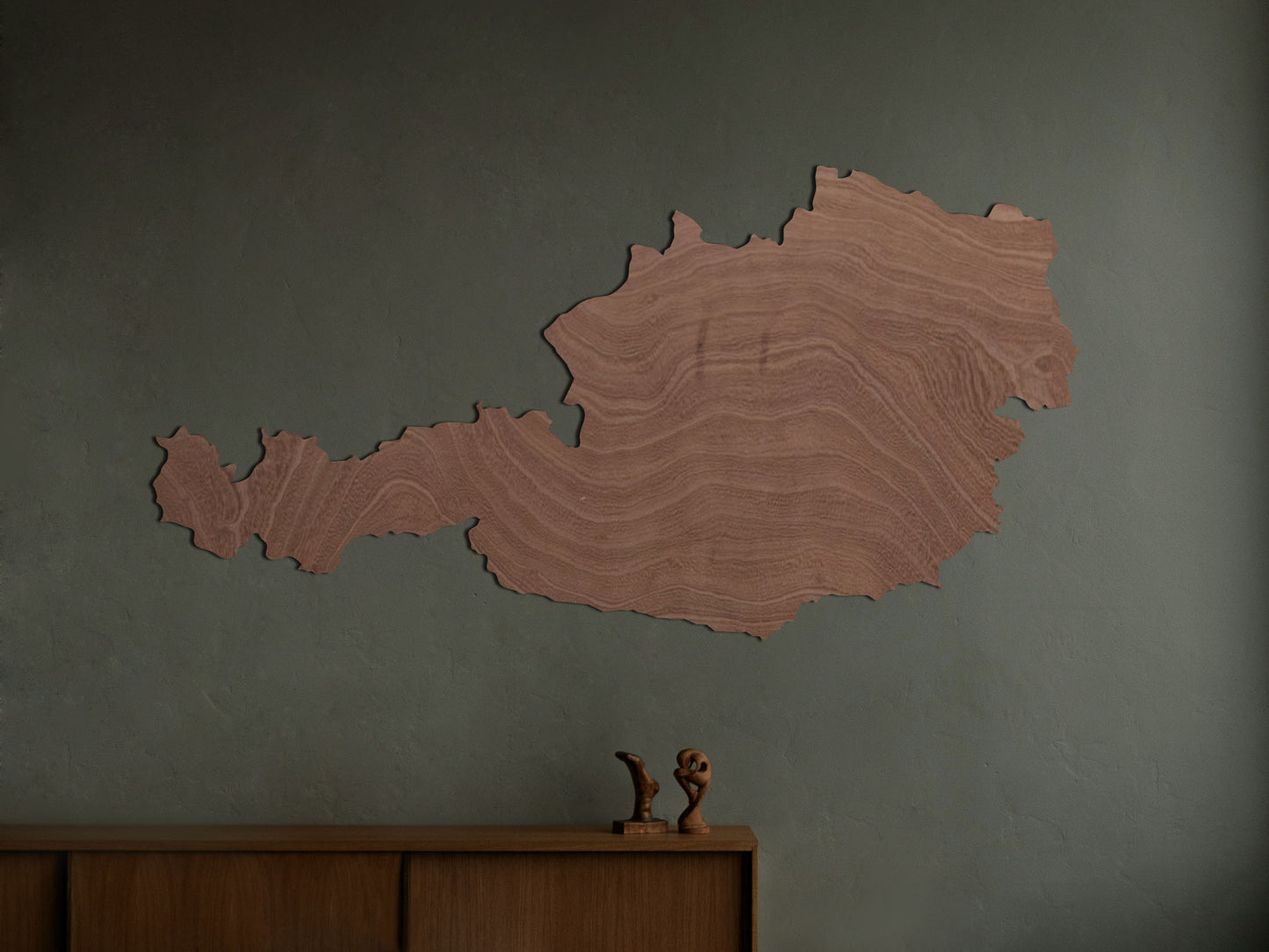 Houten landkaart - Oostenrijk