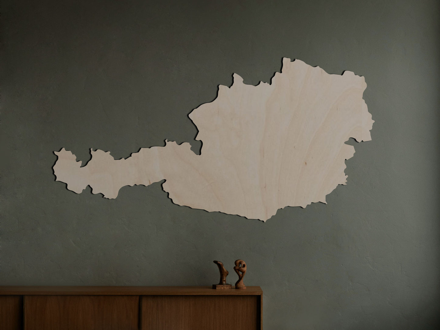 Houten landkaart - Oostenrijk