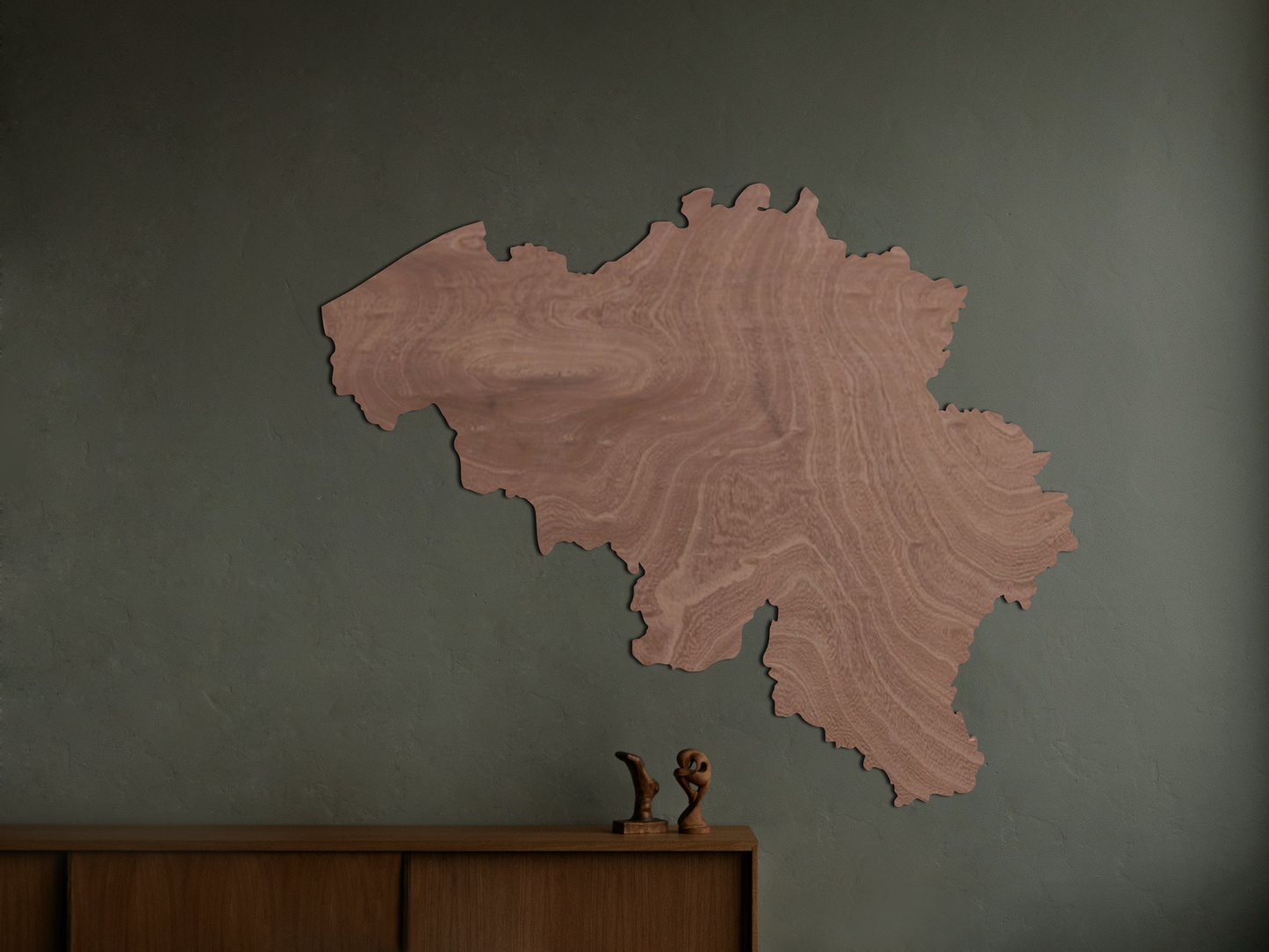 Wanddecoratie kaart van België