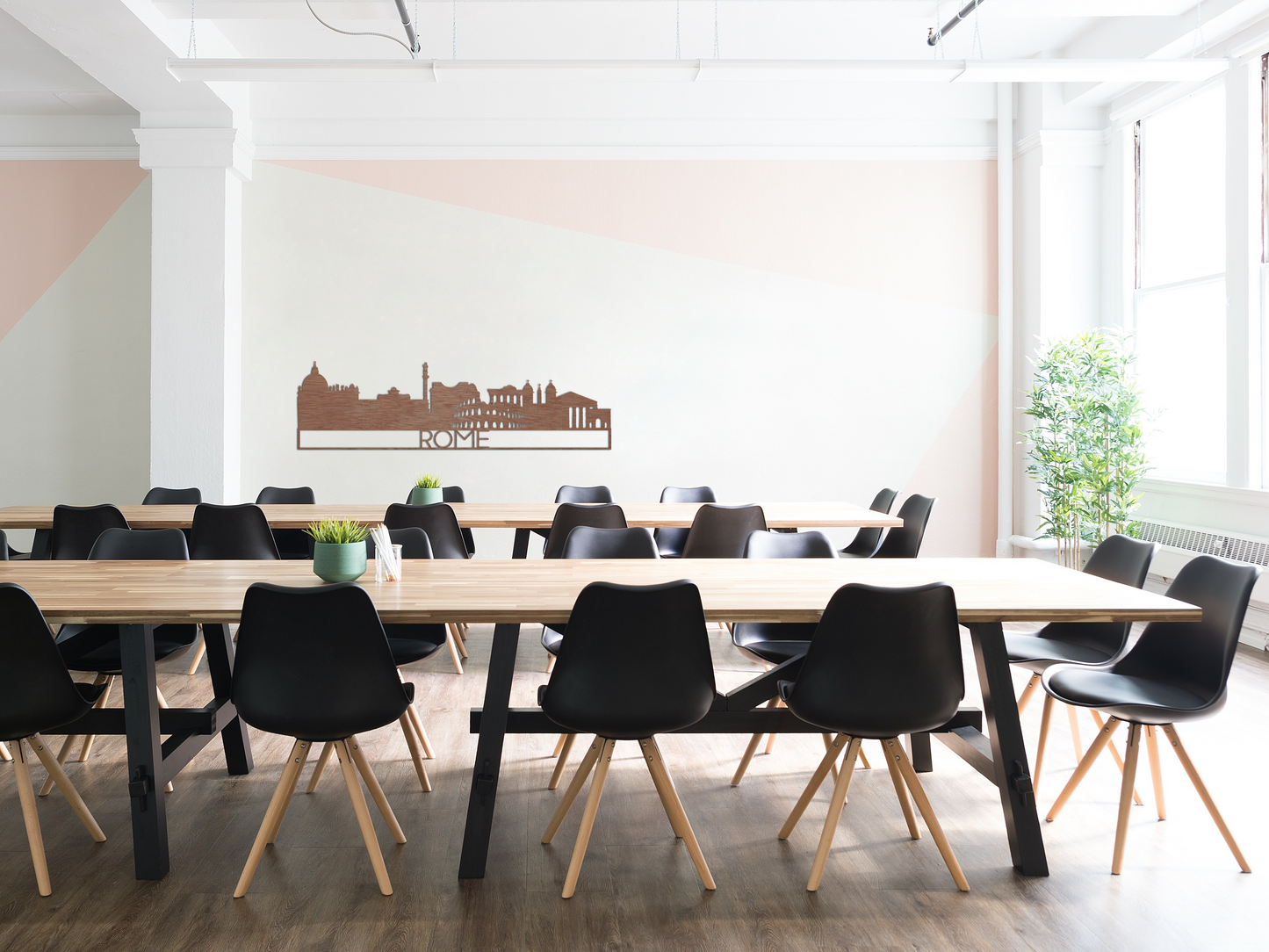 Houten Wanddecoratie - Skyline Rome