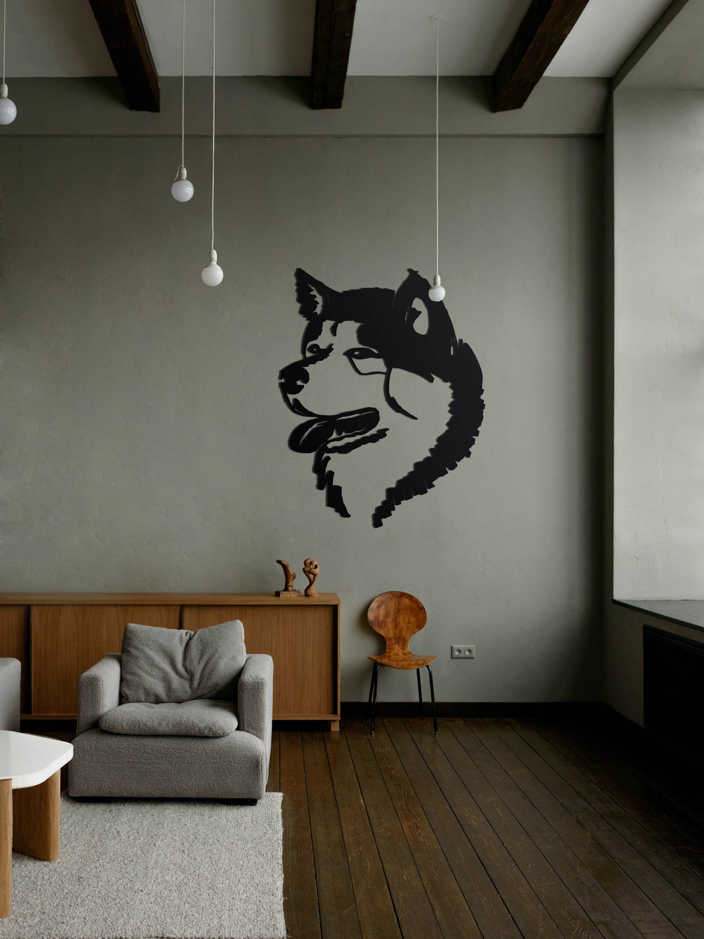 Houten wanddecoratie - Akita  / Shiba