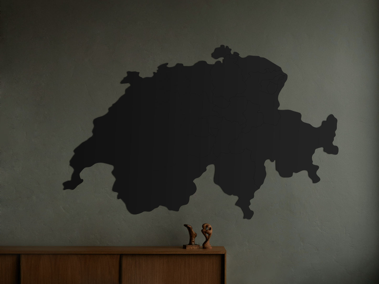 Houten landkaart - Zwitserland