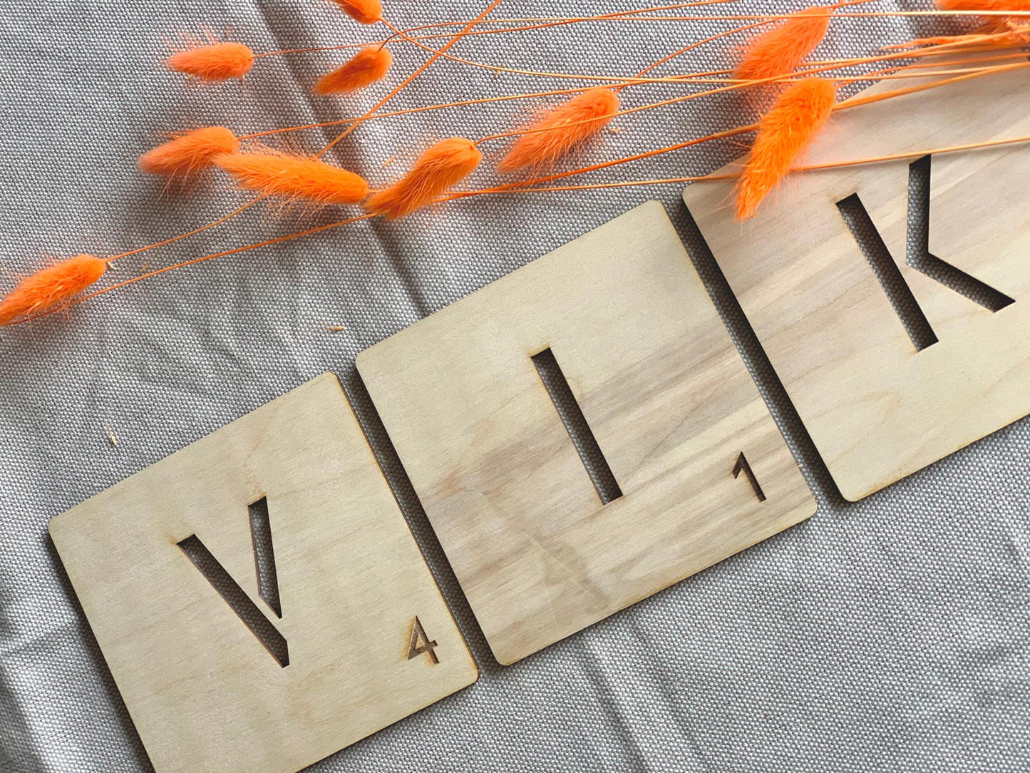 Houten wanddecoratie - Letter tegels - Wordfeud - Woordfeud