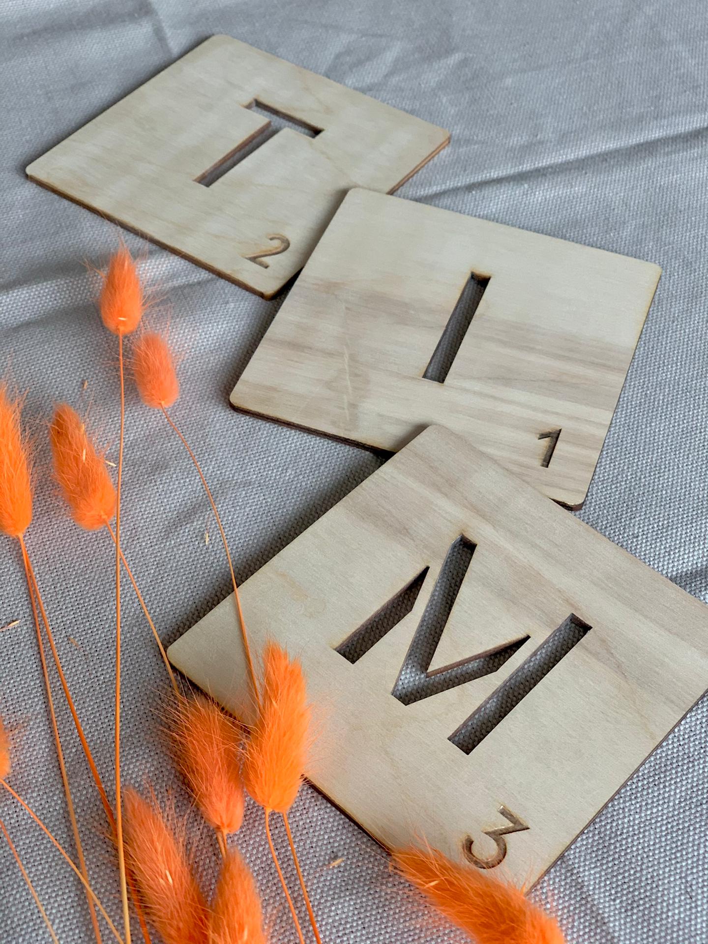 Houten wanddecoratie - Letter tegels - Wordfeud - Woordfeud