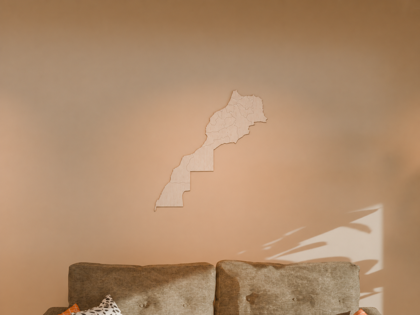 Mapa de madera - Marruecos