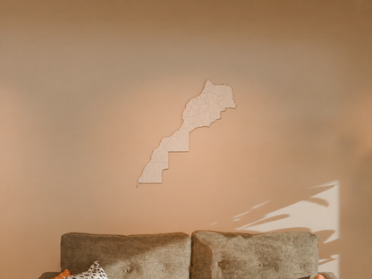 Mapa de madera - Marruecos
