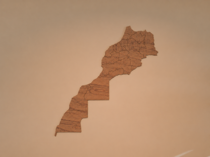 Mapa de madera - Marruecos