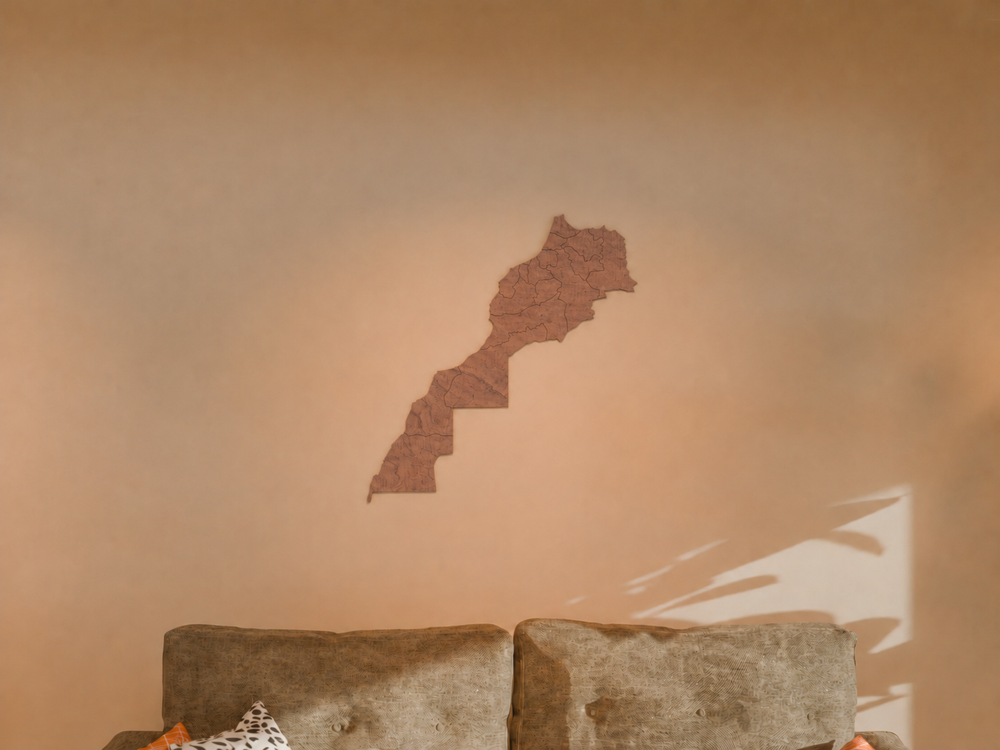 Mapa de madera - Marruecos