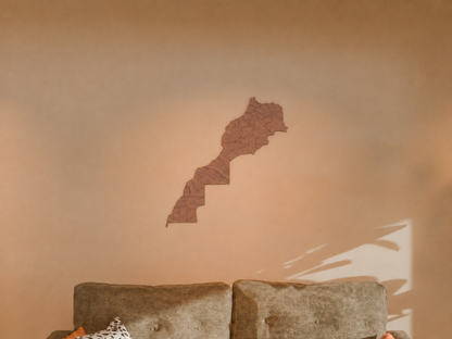 Mapa de madera - Marruecos