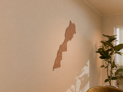 Mapa de madera - Marruecos