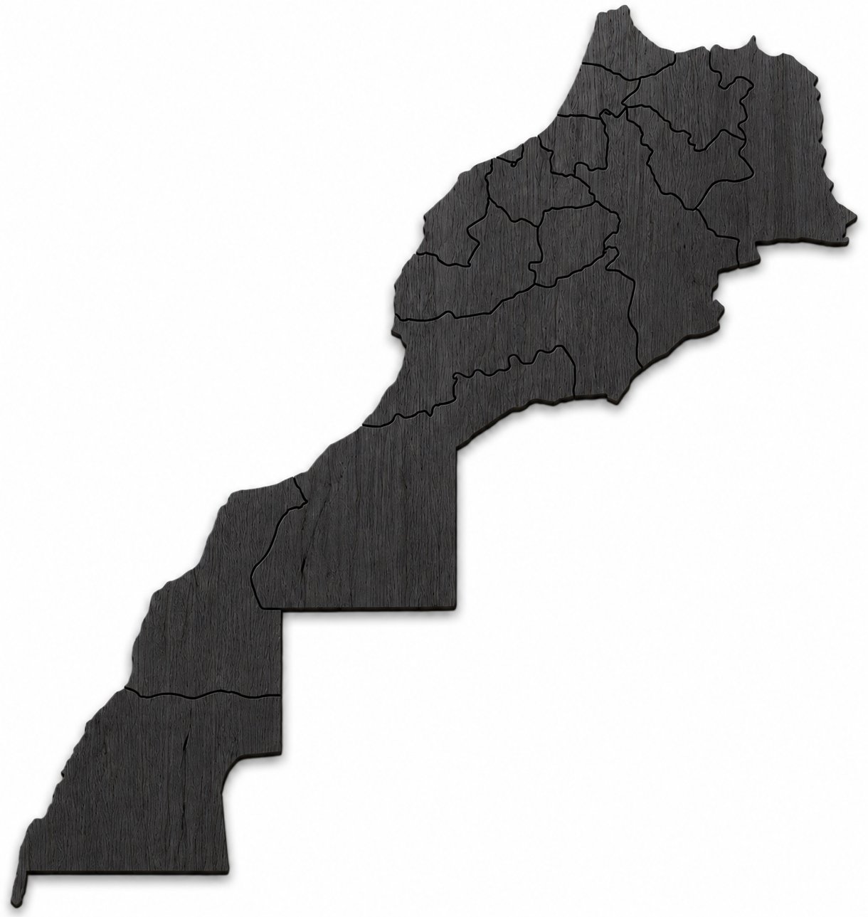 Mapa de madera - Marruecos