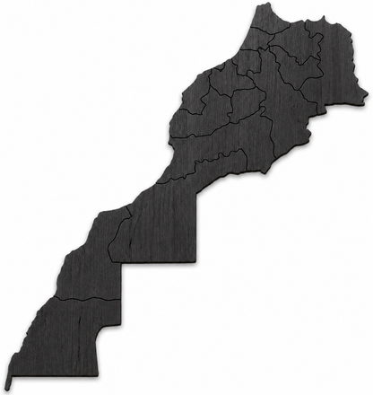 Mapa de madera - Marruecos