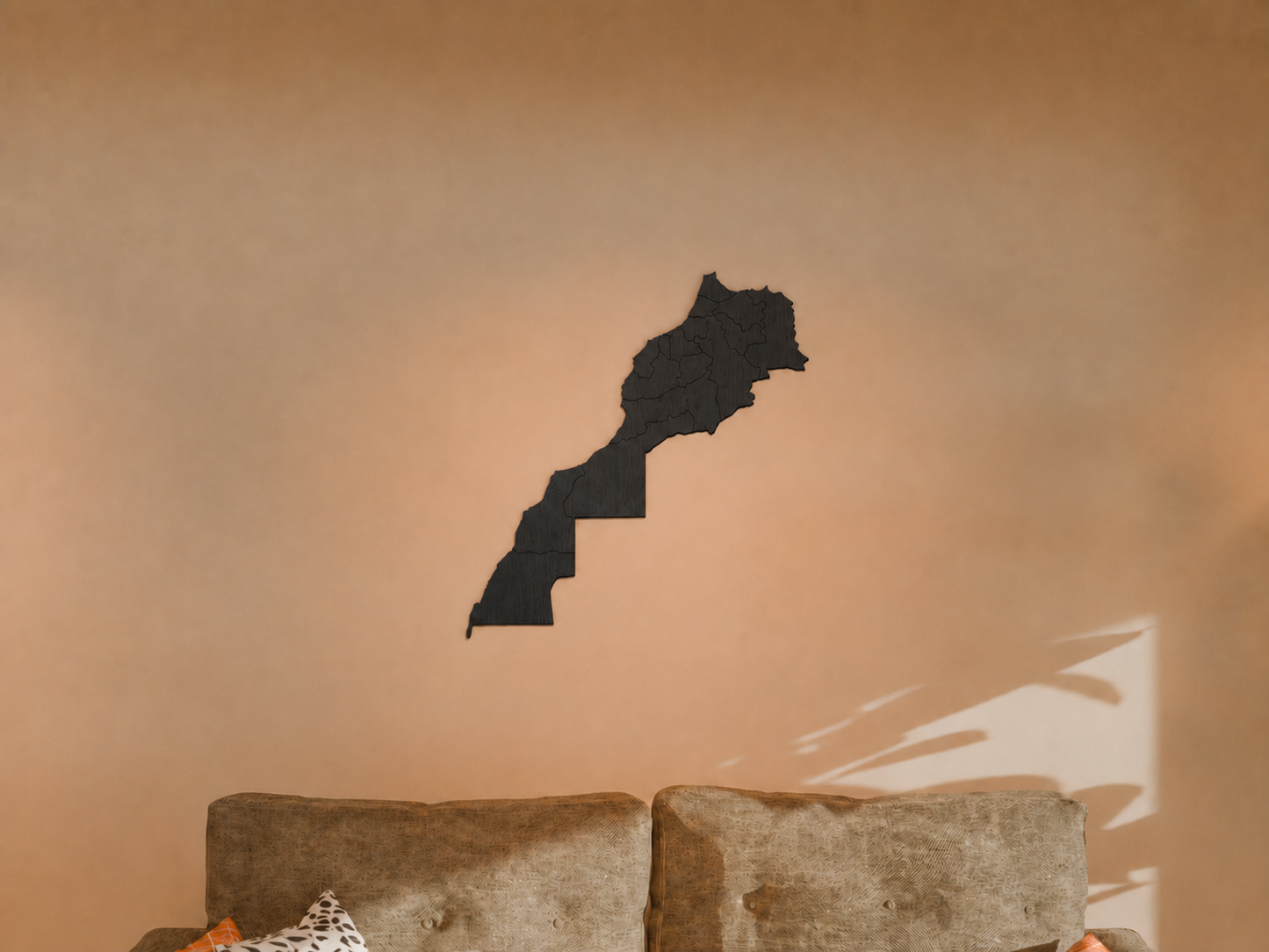 Mapa de madera - Marruecos