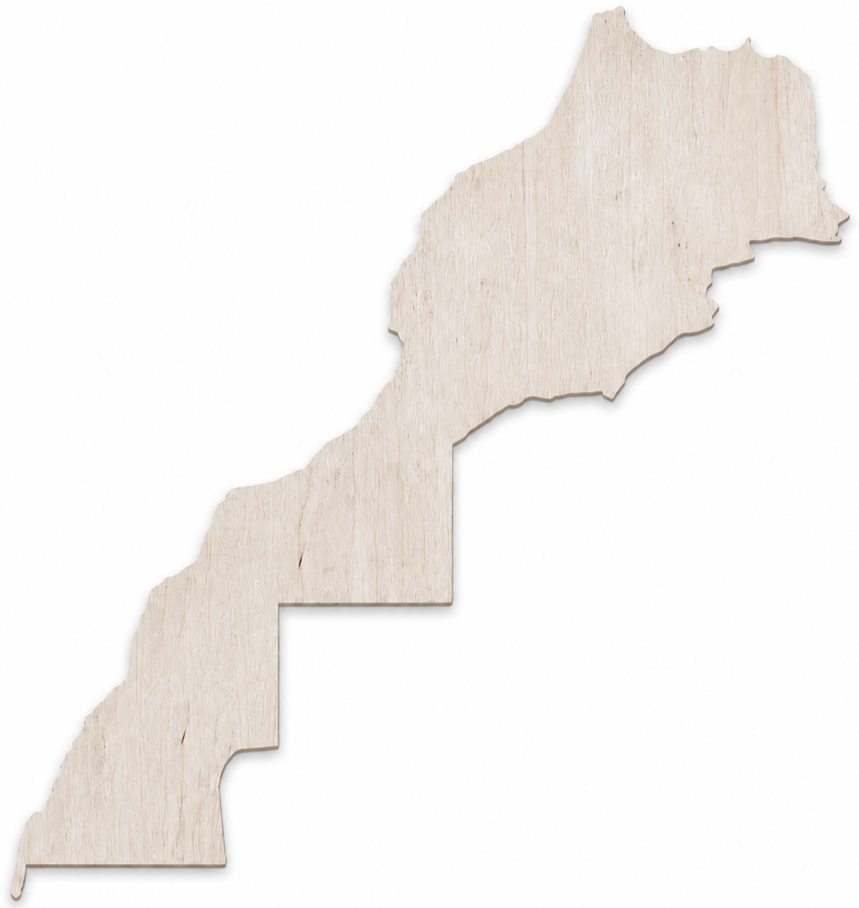 Mapa de madera - Marruecos