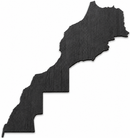 Mapa de madera - Marruecos