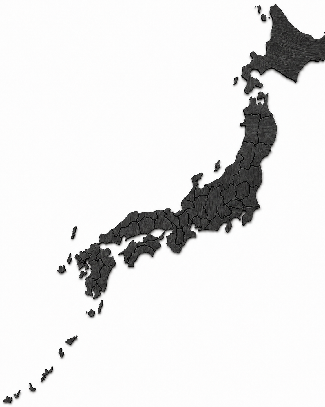 Houten landkaart - Japan
